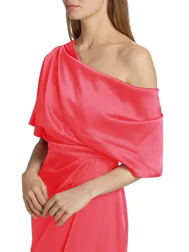 Theia Women's Rayna One-Shoulder Gown - Sangria | Thumbnail 6 Theia Women's Rayna One-Shoulder Gown - Sangria | Thumbnail 6