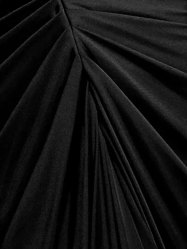 Halston Women's Katrine Mix Media Draped Gown - Black | Thumbnail 7 Halston Women's Katrine Mix Media Draped Gown - Black | Thumbnail 7
