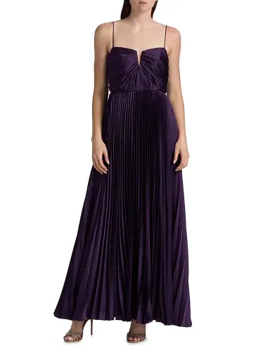 As It May Women's Annna Hammered Satin Gown - Dark Plum | Thumbnail 3 As It May Women's Annna Hammered Satin Gown - Dark Plum | Thumbnail 3
