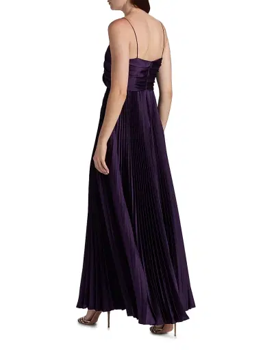 As It May Women's Annna Hammered Satin Gown - Dark Plum | Thumbnail 5 As It May Women's Annna Hammered Satin Gown - Dark Plum | Thumbnail 5