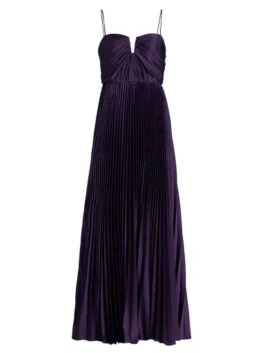 As It May Women's Annna Hammered Satin Gown - Dark Plum | Thumbnail 1 As It May Women's Annna Hammered Satin Gown - Dark Plum | Thumbnail 1