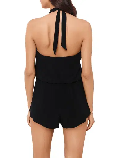 Magicsuit Women's Solids Piper Halterneck Romper One-Piece Swimsuit - Black | Thumbnail 4 Magicsuit Women's Solids Piper Halterneck Romper One-Piece Swimsuit - Black | Thumbnail 4