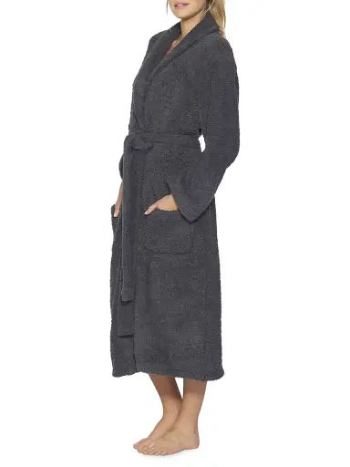 Barefoot Dreams Women's The CozyChic Adult Robe - Slate Blue | Thumbnail 3 Barefoot Dreams Women's The CozyChic Adult Robe - Slate Blue | Thumbnail 3