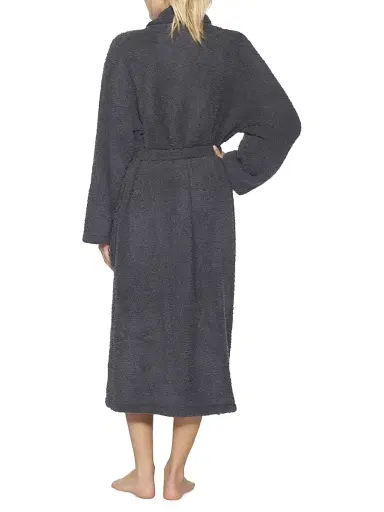 Barefoot Dreams Women's The CozyChic Adult Robe - Slate Blue | Thumbnail 4 Barefoot Dreams Women's The CozyChic Adult Robe - Slate Blue | Thumbnail 4