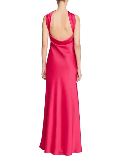 Halston Women's Vali Crepe Cowlback Gown - Opera | Thumbnail 4 Halston Women's Vali Crepe Cowlback Gown - Opera | Thumbnail 4