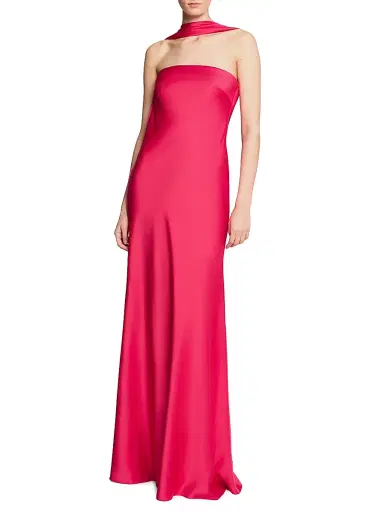 Halston Women's Vali Crepe Cowlback Gown - Opera | Thumbnail 5 Halston Women's Vali Crepe Cowlback Gown - Opera | Thumbnail 5