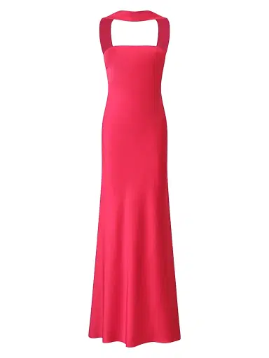 Halston Women's Vali Crepe Cowlback Gown - Opera | Thumbnail 1 Halston Women's Vali Crepe Cowlback Gown - Opera | Thumbnail 1