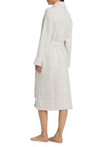 Barefoot Dreams Women's The CozyChic Adult Robe - Stone White | Thumbnail 4 Barefoot Dreams Women's The CozyChic Adult Robe - Stone White | Thumbnail 4