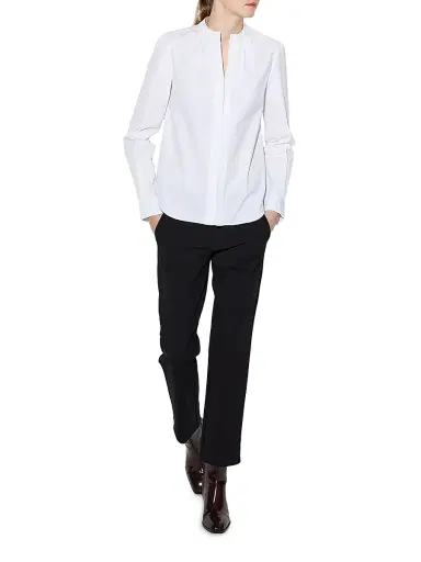 Callas Milano Women's Olympia Long Sleeve Poplin Top - White | Thumbnail 2 Callas Milano Women's Olympia Long Sleeve Poplin Top - White | Thumbnail 2