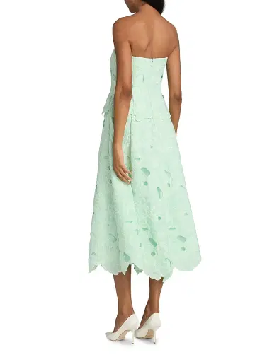As It May Women's Isla Strapless Lace Midi-Dress - Mint | Thumbnail 5 As It May Women's Isla Strapless Lace Midi-Dress - Mint | Thumbnail 5