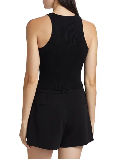Toccin Women's Avery Rib-Knit Racer Tank - Jet | Thumbnail 5 Toccin Women's Avery Rib-Knit Racer Tank - Jet | Thumbnail 5