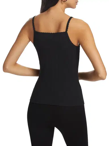 LESET Women's Pointelle-Knit Classic Tank - Black | Thumbnail 5 LESET Women's Pointelle-Knit Classic Tank - Black | Thumbnail 5