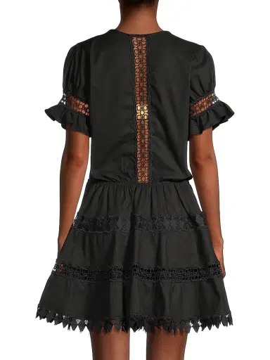 Peixoto Women's Ora Embroidered Mini Dress - Black - Size Large | Thumbnail 5 Peixoto Women's Ora Embroidered Mini Dress - Black - Size Large | Thumbnail 5