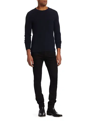 MONFRÈRE Men's Greyson Stretch Japanese Skinny Jeans - Noir | Thumbnail 2 MONFRÈRE Men's Greyson Stretch Japanese Skinny Jeans - Noir | Thumbnail 2