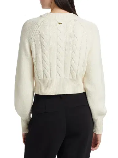 Toccin Women's Rita Wool-Cashmere Crop Cardigan - | Thumbnail 5 Toccin Women's Rita Wool-Cashmere Crop Cardigan - | Thumbnail 5