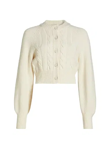 Toccin Women's Rita Wool-Cashmere Crop Cardigan - | Thumbnail 1 Toccin Women's Rita Wool-Cashmere Crop Cardigan - | Thumbnail 1