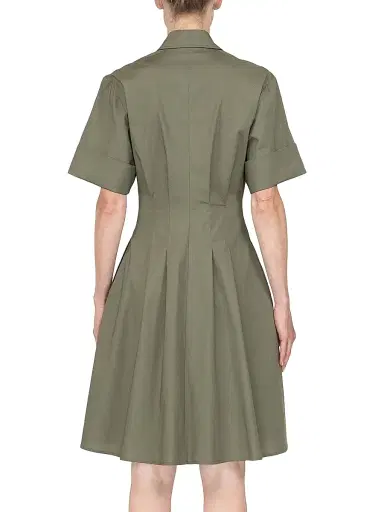 Callas Milano Women's Bergamo Fit and Flare Shirt Dress - Olive | Thumbnail 3 Callas Milano Women's Bergamo Fit and Flare Shirt Dress - Olive | Thumbnail 3