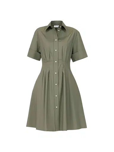 Callas Milano Women's Bergamo Fit and Flare Shirt Dress - Olive | Thumbnail 1 Callas Milano Women's Bergamo Fit and Flare Shirt Dress - Olive | Thumbnail 1