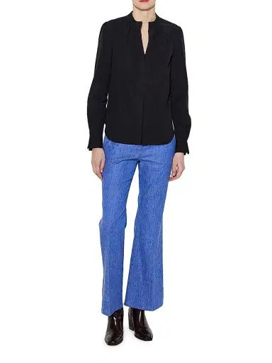 Callas Milano Women's Olympia Long Sleeve Poplin Top - Black | Thumbnail 2 Callas Milano Women's Olympia Long Sleeve Poplin Top - Black | Thumbnail 2