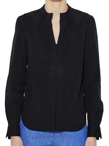 Callas Milano Women's Olympia Long Sleeve Poplin Top - Black | Thumbnail 5 Callas Milano Women's Olympia Long Sleeve Poplin Top - Black | Thumbnail 5