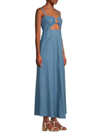 Peixoto Women's Kenny Cut-Out Cotton Maxi Dress - Riverside Blue - Size XL | Thumbnail 4 Peixoto Women's Kenny Cut-Out Cotton Maxi Dress - Riverside Blue - Size XL | Thumbnail 4