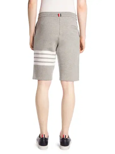 Thom Browne Men's Classic Drawstring Cotton Sweatshorts - Light Grey - Size Small | Thumbnail 5 Thom Browne Men's Classic Drawstring Cotton Sweatshorts - Light Grey - Size Small | Thumbnail 5