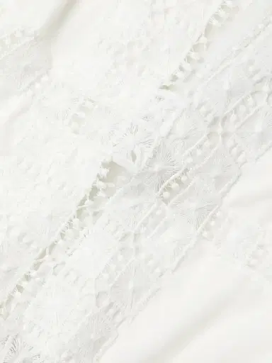 Peixoto Women's Piper Lace-Trimmed Cotton Minidress - White - Size XL | Thumbnail 6 Peixoto Women's Piper Lace-Trimmed Cotton Minidress - White - Size XL | Thumbnail 6