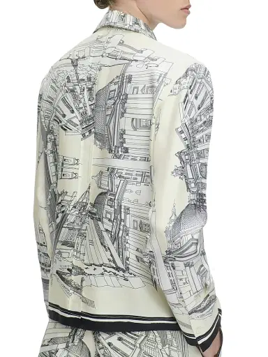 CALLAS MILANO Women's Cameron Rome Scarf Shirt - White - Size 10 | Thumbnail 3 CALLAS MILANO Women's Cameron Rome Scarf Shirt - White - Size 10 | Thumbnail 3