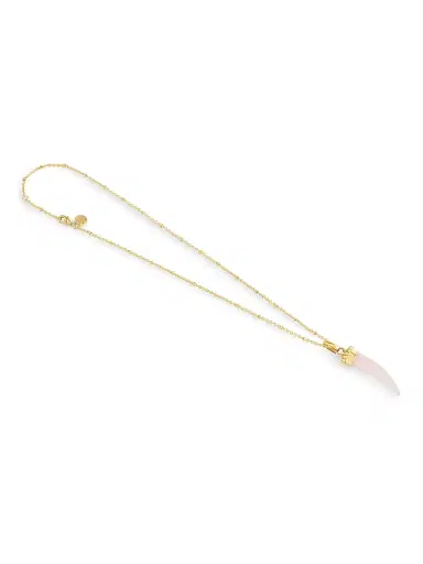 Anabel Aram Women's Milos 18K-Gold-Plated & Gemstone Horn Charm - Rose Quartz | Thumbnail 3 Anabel Aram Women's Milos 18K-Gold-Plated & Gemstone Horn Charm - Rose Quartz | Thumbnail 3