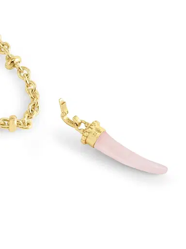 Anabel Aram Women's Milos 18K-Gold-Plated & Gemstone Horn Charm - Rose Quartz | Thumbnail 6 Anabel Aram Women's Milos 18K-Gold-Plated & Gemstone Horn Charm - Rose Quartz | Thumbnail 6