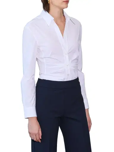 CALLAS MILANO Women's Savil - Stretch Poplin Shirt - White - Size 12 | Thumbnail 4 CALLAS MILANO Women's Savil - Stretch Poplin Shirt - White - Size 12 | Thumbnail 4