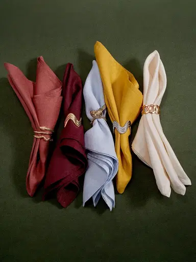 L'Objet Ripple 4-Piece Napkin Ring Set | Thumbnail 5 L'Objet Ripple 4-Piece Napkin Ring Set | Thumbnail 5