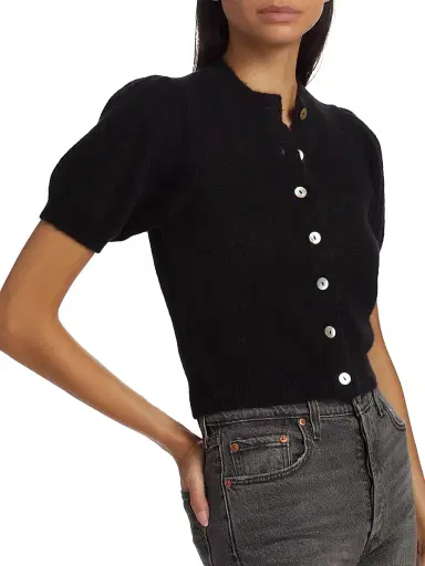 DÔEN Women's Anisa Crop Cardigan - Black - Size Large | Thumbnail 6 DÔEN Women's Anisa Crop Cardigan - Black - Size Large | Thumbnail 6