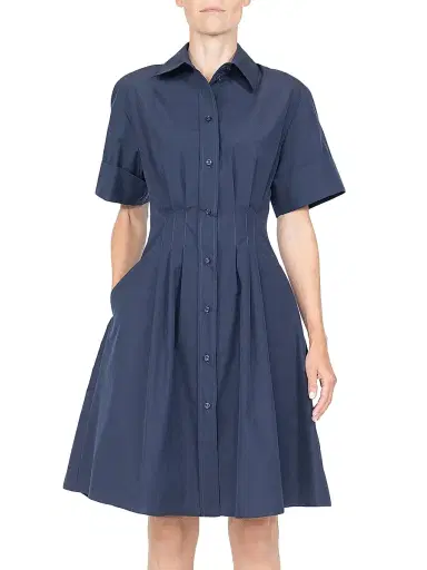 Callas Milano Women's Bergamo Fit and Flare Shirt Dress - Navy | Thumbnail 2 Callas Milano Women's Bergamo Fit and Flare Shirt Dress - Navy | Thumbnail 2