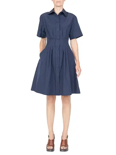 Callas Milano Women's Bergamo Fit and Flare Shirt Dress - Navy | Thumbnail 4 Callas Milano Women's Bergamo Fit and Flare Shirt Dress - Navy | Thumbnail 4
