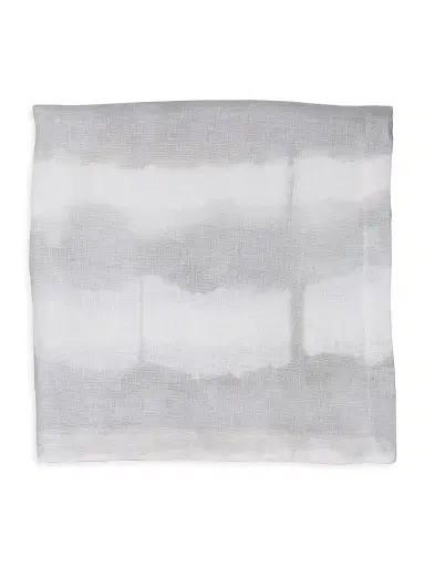 Kim Seybert Watercolor Stripe Tablecloth - White Grey | Thumbnail 2 Kim Seybert Watercolor Stripe Tablecloth - White Grey | Thumbnail 2