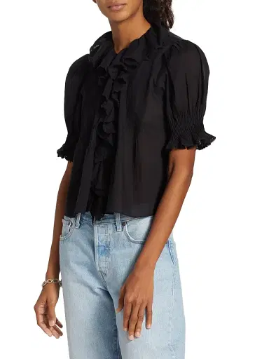 DÔEN Women's Henri Ruffled Top | Thumbnail 4 DÔEN Women's Henri Ruffled Top | Thumbnail 4