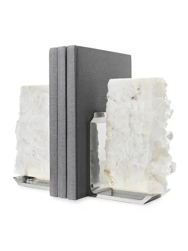 Anna New York Fim Druzy Agate & Goldtone Bookend Set | Thumbnail 1 Anna New York Fim Druzy Agate & Goldtone Bookend Set | Thumbnail 1