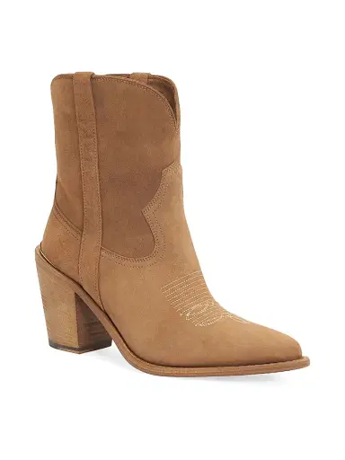Partlow Women's Leigh Anne 90MM Suede Ankle Booties - Brown | Thumbnail 2 Partlow Women's Leigh Anne 90MM Suede Ankle Booties - Brown | Thumbnail 2