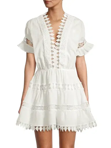 Peixoto Women's Ora Embroidered Mini Dress - White - Size XL | Thumbnail 3 Peixoto Women's Ora Embroidered Mini Dress - White - Size XL | Thumbnail 3
