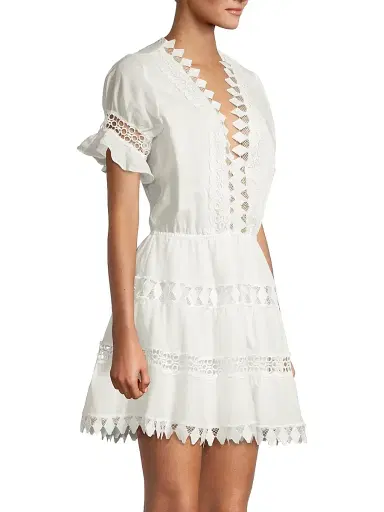 Peixoto Women's Ora Embroidered Mini Dress - White - Size XL | Thumbnail 4 Peixoto Women's Ora Embroidered Mini Dress - White - Size XL | Thumbnail 4
