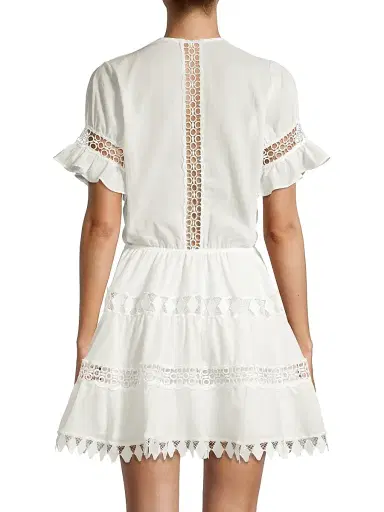 Peixoto Women's Ora Embroidered Mini Dress - White - Size XL | Thumbnail 5 Peixoto Women's Ora Embroidered Mini Dress - White - Size XL | Thumbnail 5