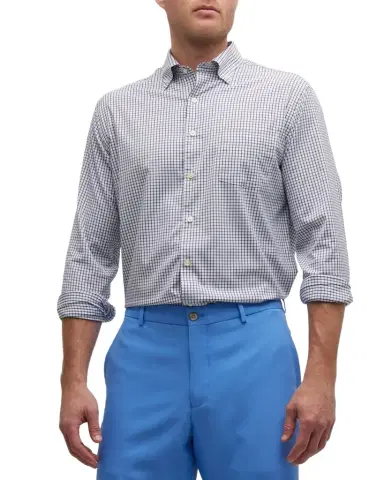 Peter Millar Men's Hanford Performance Twill Sport Shirt | Thumbnail 1 Peter Millar Men's Hanford Performance Twill Sport Shirt | Thumbnail 1