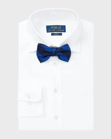 Polo Ralph Lauren Boy's Poplin Embroidered Dress Shirt, Size 5- | Thumbnail 2 Polo Ralph Lauren Boy's Poplin Embroidered Dress Shirt, Size 5- | Thumbnail 2