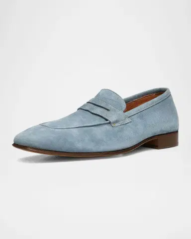Donald Pliner Men's Jayce Suede Penny Loafers | Thumbnail 2 Donald Pliner Men's Jayce Suede Penny Loafers | Thumbnail 2
