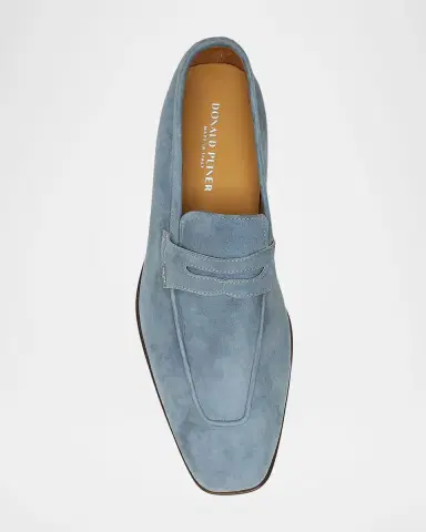 Donald Pliner Men's Jayce Suede Penny Loafers | Thumbnail 5 Donald Pliner Men's Jayce Suede Penny Loafers | Thumbnail 5