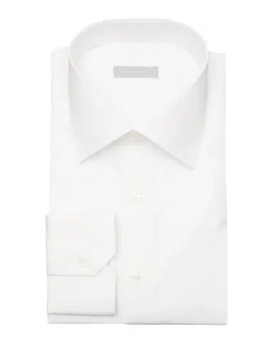 Stefano Ricci Men's Solid Barrel-Cuff Dress Shirt | Thumbnail 1 Stefano Ricci Men's Solid Barrel-Cuff Dress Shirt | Thumbnail 1