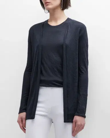 MAJESTIC FILATURES Stretch Linen Open-Front Cardigan | Thumbnail 4 MAJESTIC FILATURES Stretch Linen Open-Front Cardigan | Thumbnail 4