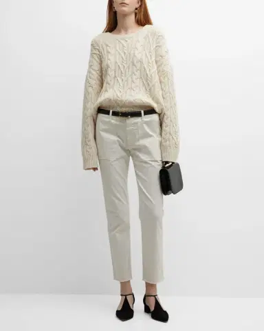 Nili Lotan Jenna Cropped Raw-Edge Pants | Thumbnail 2 Nili Lotan Jenna Cropped Raw-Edge Pants | Thumbnail 2