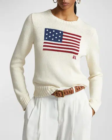 Polo Ralph Lauren Flag Cotton Crewneck Sweater | Thumbnail 2 Polo Ralph Lauren Flag Cotton Crewneck Sweater | Thumbnail 2